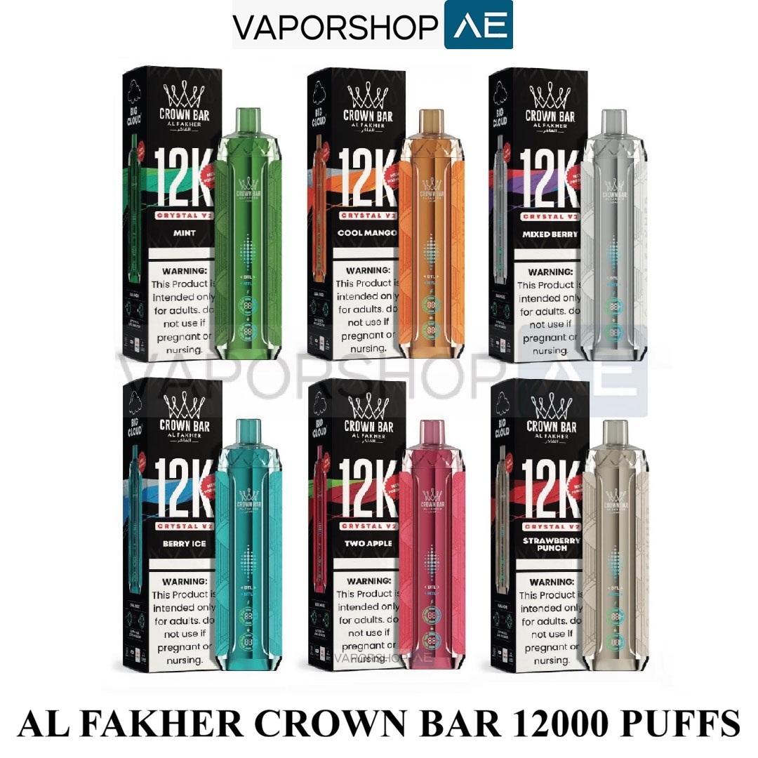 AL FAKHER CROWN BAR CRYSTAL V2 12000 PUFFS DISPOSABLE VAPE