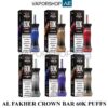 AL FAKHER CROWN BAR 60K PUFFS E-HOSE X DISPOSABLE VAPE
