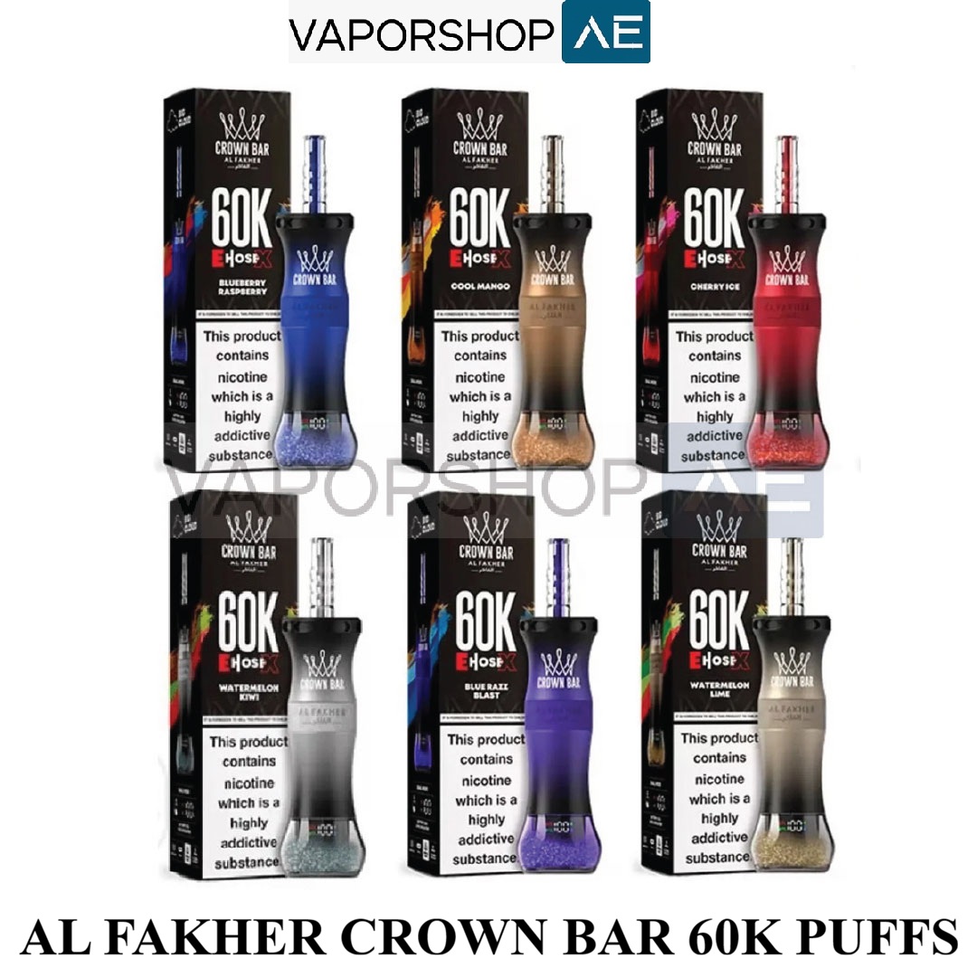 AL FAKHER CROWN BAR 60K PUFFS E-HOSE X DISPOSABLE VAPE