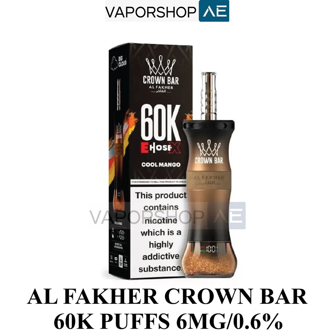 AL FAKHER CROWN BAR 60K PUFFS E-HOSE X DISPOSABLE VAPE - Image 3